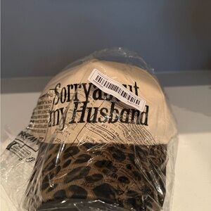Leopard Print Cap “Sorry about my Husband”